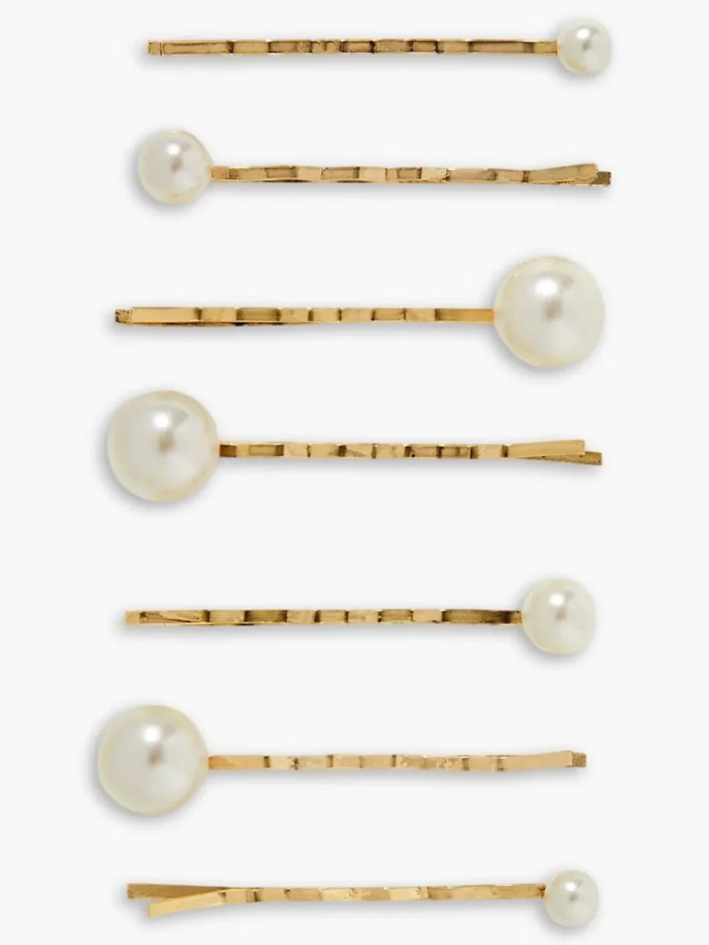 JENNIFER BEHR Faux Pearl Hair Pins in Gold Tone Set of Seven Brand New NWT